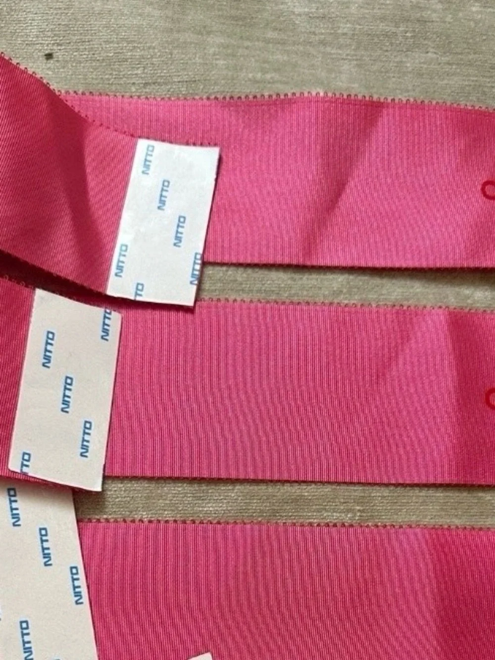 CHANEL Pink Belly Bands Packaging Wraps Set of 3 Gift Box Ribbons Authentic
